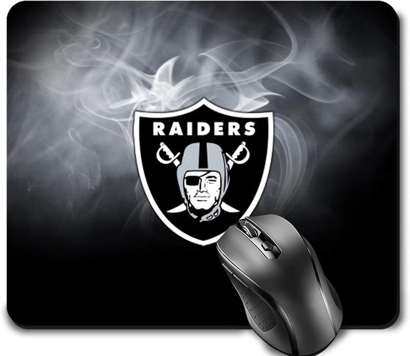 ZYJTEK Gaming Mouse Pad for Football Sports Fans,Black Design Non-Slip Rubber Base Square Mousepad for Computers Laptop Desk Mat - Image 2